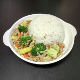 ผัดผักรวม (ราดข้าว)