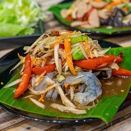 ตำปูปลาร้ากุ้งสด