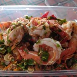 ยำตะไคร้กุ้ง