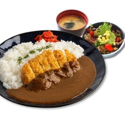 ข้าวหน้าแกงกะหรี่หมูทอด