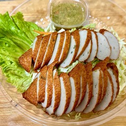 ปลาเส้นทอด+น้ำจิ้ม รสจัดจ้าน