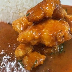 ข้าวราดแพนงไก่กรอบ