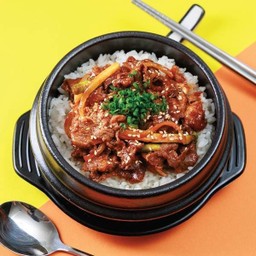 ข้าวหน้าเนื้อริบอายผัดซอสโคชูจัง