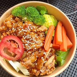 ข้าว+ไก่ทอดซอสเทอริยากิ