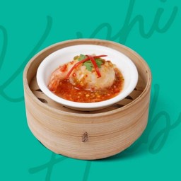 กุ้งสดนึ่งมะนาว.