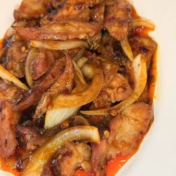 ผัดพริกเผา กับข้าว