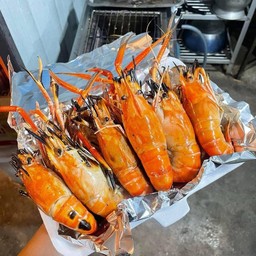 กุ้งเผา 1 กิโล ( กุ้งเป็นไซต์8-11ตัวโล)พร้อมน้ำจิ้มซีฟู๊ด