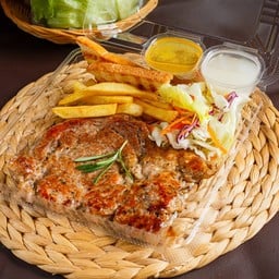 สเต็กหมูพริกไทยดำ