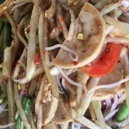 ตำชั้วปลาร้าหมูยอ