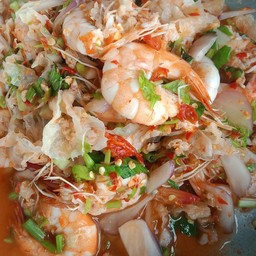 ยำกุ้งลวก