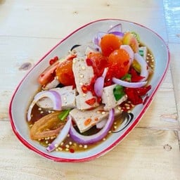 ยำหมูยอ ไข่แดง