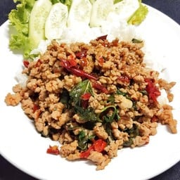 กระเพราหมูสัป