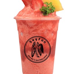 สตอเบอร์รี่ สับปะรด   strawberry Pineapple smoothie