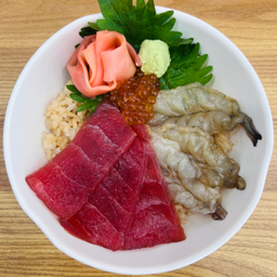 ข้าวปลาทูน่า+กุ้งดอง