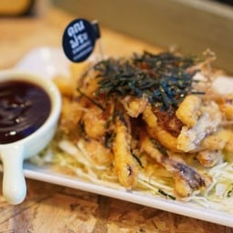 หมึกชุปแป้งทอดสไตล์ญี่ปุ่น