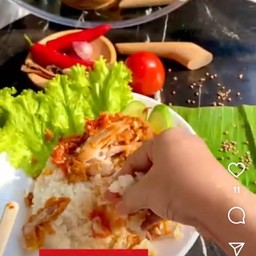 อกไก่ทอด สไตล์ชวาดั้งเดิม พร้อมซัมบัล