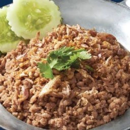 หมูสับผัดกะเทียม [ เป็นกับข้าว ]