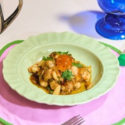 กุ้งผัดพริกสดกระเทียมดอง