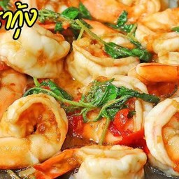กระเพรากุ้ง (กับข้าว)
