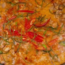 ข้าวหน้าไข่ข้นห่อหมกหมูสับ