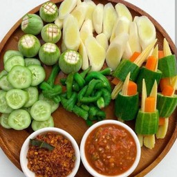 น้ำพริกกะปิ+ผักสด+ปลาทู