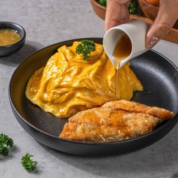 ข้าวไข่ข้น x ปลากระพงทอดน้ำปลา