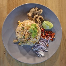 ข้าวผัดดอกเกลือกากหมู
