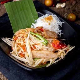 ตำปูปลาร้าคอหมูย่าง