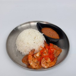 ข้าวกุ้งสไปซี่มาโยไข่กุ้ง