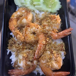 เมนูทอดกระเทียม  ราดข้าว (เลือกเนื้อสัตว์ได้เลยจ้า)
