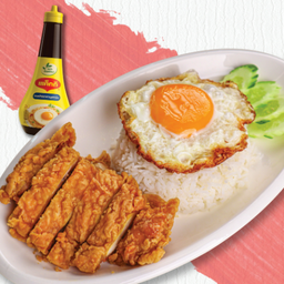 ข้าวไก่กรอบ ซอสแม็กกี้