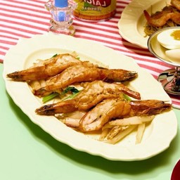 เส้นก๋วยจั๊บผัดซีอิ๊ว กุ้ง