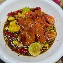 ตำลาวข้าวโพดแซลม่อน