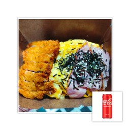 [อร่อยซ่ากับโค้ก] มาม่าเกาหลี ซัมยัง ไข่ข้น  พร้อมด้วยสะโพกไก่กรอบ+ เบคอน2ชิ้น  โรยหน้าด้วยสาหร่าย +  โค้ก ออริจินัล (กระป๋อง)