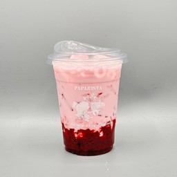 นมสดสตรอว์เบอรรี่เย็น