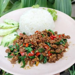 ข้าวกระเพรา จานเดียว