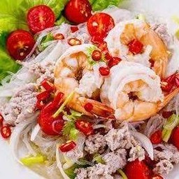 ยำวุ้นเส้นหมูสับกุ้ง