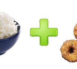ข้าวกุ้งโดนัทไข่นกกระทา(กุ้ง3ชิ้น)
