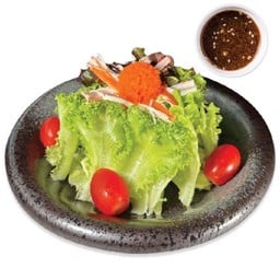 สลัดปูอัดไข่กุ้ง ( น้ำสลัดโชยุ) S