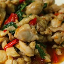 กะเพราไก่ [ เป็นกับข้าว ]