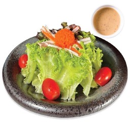 สลัดปูอัดไข่กุ้ง  น้ำสลัดครีมงา S