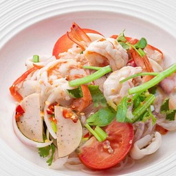 ยำวุ้นเส้นหมูยอกุ้ง