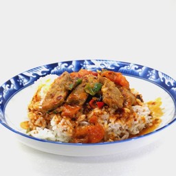 ข้าวหมูผัดพริกเผา