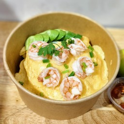 ข้าวไข่ข้นหน้ากุ้ง