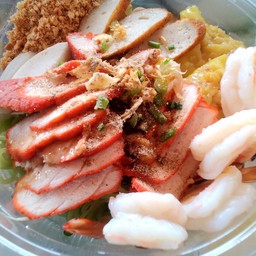 บะหมี่เกี้ยวต้มยำทะเลแห้ง (แห้ง)