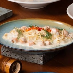 Creamy Shrimp Ikura Pasta