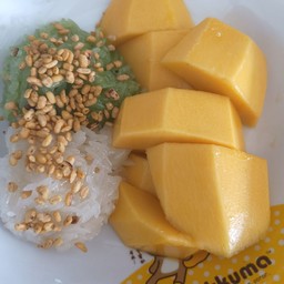 ข้าวเหนียวมะม่วง (มะม่วงน้ำดอกไม้)