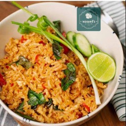 ข้าวผัดน้ำพริกเผา น้ำพริกเผาหอมๆ