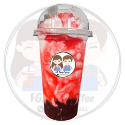 นมสดสตอเบอรี่ปั่น