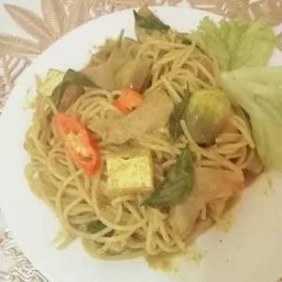 สปาเกตตีซอสเขียวหวานเจ